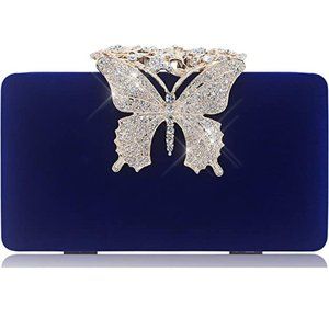 NEW Sparkling Bling Swarovski Crystal Rhinestone Clutch Butterfly Purse …